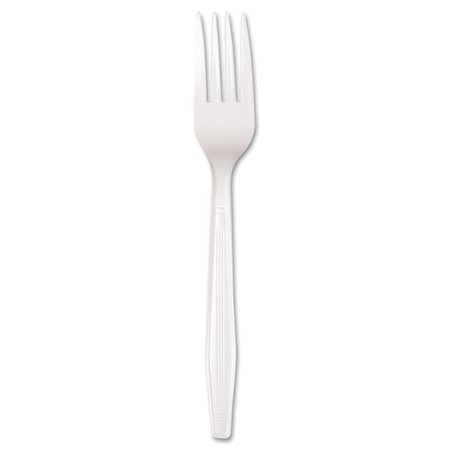 Boardwalk Mediumweight Polystyrene Cutlery, Fork, White, PK100 PK BWK FORKMWPS